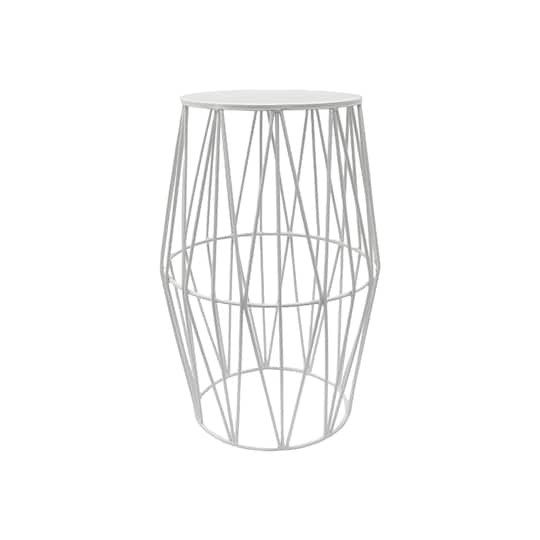 18" White Metal Outdoor Stool by Ashland®